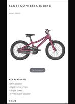 SCOTT 16 inch kinderfiets paars met eenhoorns, Ophalen, Zo goed als nieuw, 16 tot 20 inch