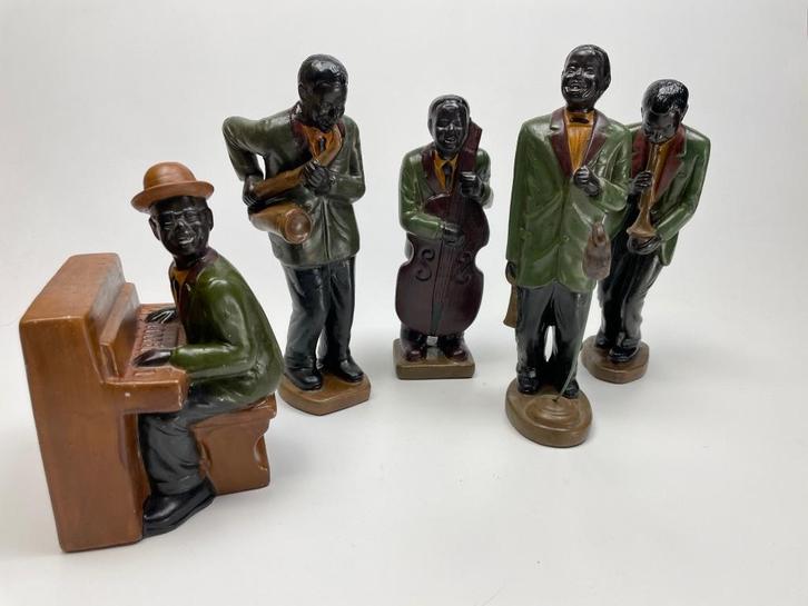 Set Keramische jazz-muziekanten., Huis en Inrichting, Woonaccessoires | Overige, Gebruikt, Ophalen of Verzenden