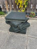 Donkergroene Rubberen tegels - Tuin, balkon, speeltoestel, Tuin en Terras, Ophalen, Rubber, Nieuw, Minder dan 5 m²