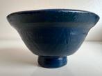 Vintage Chamotteklei Schaal op Voet Blauw Jan van Stolk 60’s, Antiek en Kunst, Antiek | Keramiek en Aardewerk, Ophalen of Verzenden