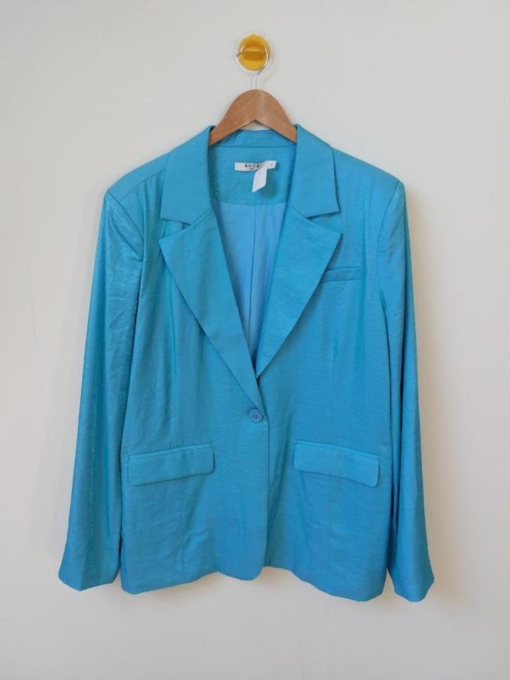 NA-KD blazer blauw 44, Kleding | Dames, Jasjes, Kostuums en Pakken, Zo goed als nieuw, Maat 42/44 (L), Blauw, Ophalen of Verzenden