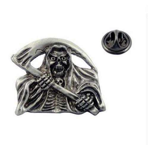 pin, skull pin reaper, vest, jas, biker, rocker, man, vrouw,, Verzamelen, Speldjes, Pins en Buttons, Nieuw, Overige onderwerpen