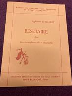 Bestiaire, Alphonse Stallaert voor altsax en cello, Overige genres, Overige soorten, Ophalen of Verzenden, Zo goed als nieuw