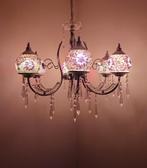 Oosterse Arabische Marokkaanse hanglamp glasmozaiek, Ophalen of Verzenden, Nieuw, Glas, Diverse Oosterse Arabische tafellamp zwanenhals glasmozaiek