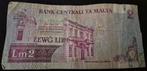 Biljet 2 Maltese Lire, Ophalen of Verzenden, Overige landen, Los biljet
