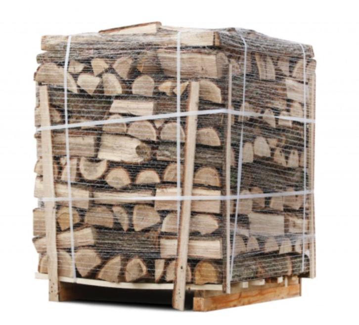 Ovengedroogd eiken haardhout op pallet, Tuin en Terras, Haardhout, Blokken, Eikenhout, Minder dan 3 m³, Ophalen of Verzenden