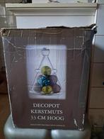 Decopot glasen kerstmuts 33 cm hoog nieuw doos in staat, Ophalen of Verzenden, Nieuw