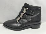 Mexx, maat 38 nieuwe stoere zwart leren biker boots, Mexx, Verzenden, Zwart, Lage of Enkellaarzen