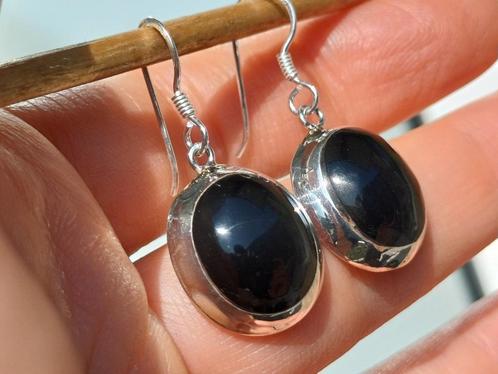 Vanoli 925 zilveren oorbellen met onyx, Sieraden, Tassen en Uiterlijk, Oorbellen, Nieuw, Hangers, Zilver, Zwart, Met edelsteen