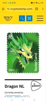 Crypto Stamp Draak 2024 Groen, Postzegels en Munten, Postzegels | Nederland, Ophalen of Verzenden, Na 1940, Postfris