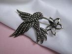 Broche Avon/kolibri drinkt uit bloem, Verzenden, Zo goed als nieuw, Zilver, Overige materialen