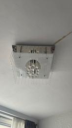Moderne Plafondlamp met Kristallen, Ophalen, Zo goed als nieuw, Metaal