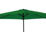 Parasol 3 meter met molen en 6 baleinen groen, Tuin en Terras, Parasols, Ophalen of Verzenden, Nieuw, Stokparasol