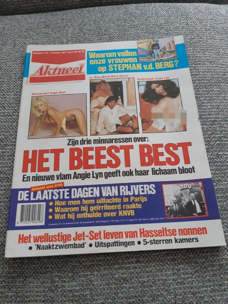 46.Aktueel 1984. Stephan van den Berg. Angie Best. Mary Stav, Verzamelen, Tijdschriften, Kranten en Knipsels, Tijdschrift, 1980 tot heden