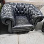 2 Chesterfield Muylaert club fauteuils grijs + BEZORGING, Huis en Inrichting, Gebruikt, Chesterfield, Ophalen of Verzenden, 100 tot 125 cm