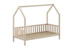 Cabane huisbed met hekje - 90x200 - Naturel
