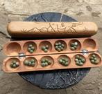 Origineel Afrikaans Oware spel van hout + kolanoten Mankala, Ophalen, Nieuw