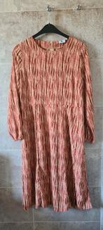 Linea Loresei Jurk Maat 42 - Brievenbuspakketje, Bruin, Maat 42/44 (L), Zo goed als nieuw, Onder de knie