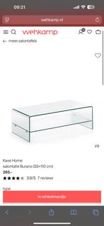 Kave Home - Glazen Salontafel - 110x55x35 cm, Huis en Inrichting, Ophalen, Gebruikt, 100 tot 150 cm, 50 tot 100 cm