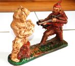 spaarpot /cast iron / indiaan en beer, Ophalen of Verzenden, Zo goed als nieuw, Steen, Aardewerk of Keramiek, Dier