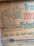 Hoffmann’s stijfsel Kat houten kist, Verzamelen, Merken en Reclamevoorwerpen, Verpakking, Gebruikt, Ophalen of Verzenden