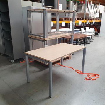 Set van 5 kantoortafels - 140x80 cm | ahorn houten blad beschikbaar voor biedingen