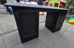 Sterk zwart bureau - vandaag ophalen! Is uit elkaar in3delen, Huis en Inrichting, Bureaus, Ophalen, Gebruikt, Bureau