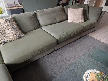 Grote, modulaire bank - groen/grijs beschikbaar voor biedingen