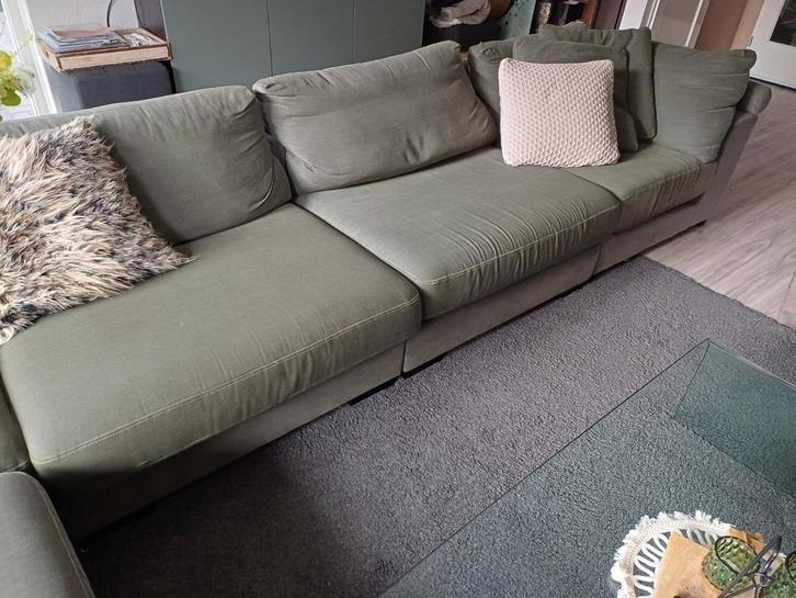 Grote, modulaire bank - groen/grijs, Huis en Inrichting, Banken | Bankstellen, Ophalen