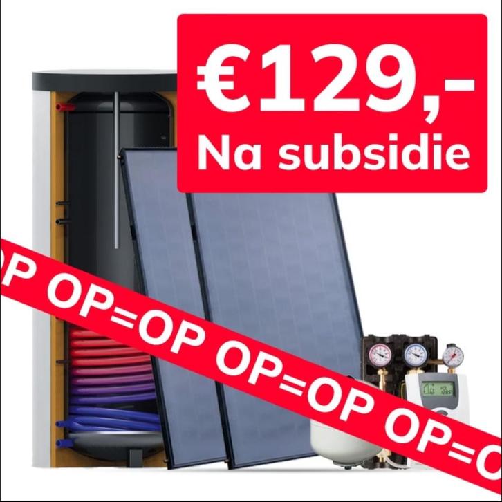 300 Liter Zonneboiler met 2 vlakke plaat collectoren €129,00, Doe-het-zelf en Verbouw, Geisers en Boilers, Nieuw, Boiler, 100 liter of meer