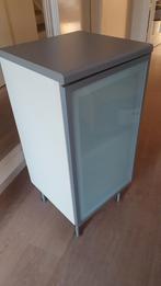 Kastje voor badkamer, bijkeuken, hal of kantoor, Ophalen, Minder dan 50 cm, Met deur(en), Teakhout