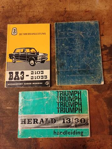 Autoboeken Lada, Triumph, Wartburg beschikbaar voor biedingen