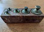 Blok met gewichten en losse gewichten vintage, Ophalen of Verzenden