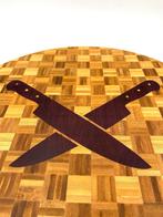 Unieke Luxe Snijplank – Bamboe & Purperhart Inleg | 38 cm, Ophalen of Verzenden, Nieuw