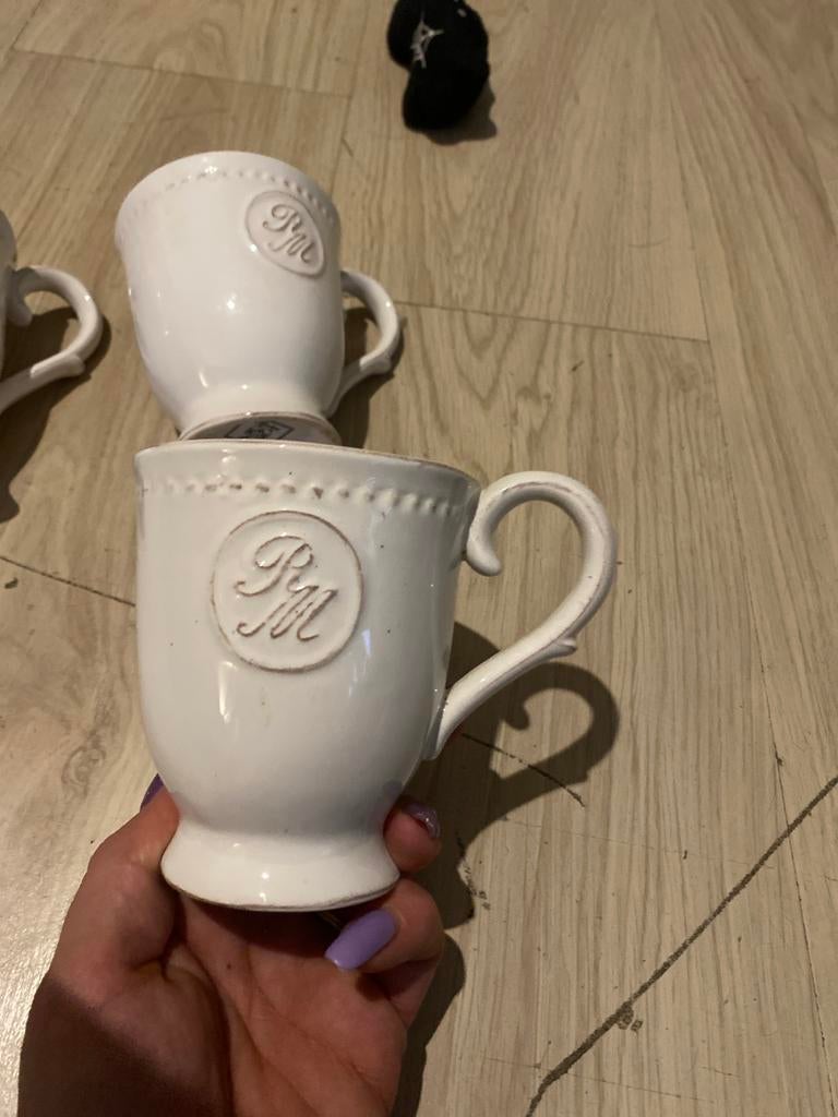 Riviera Maison Kopjes/Bekers - 3 stuks, Gebruikt, Ophalen of Verzenden, Overige stijlen, Kop(pen) en/of Schotel(s)