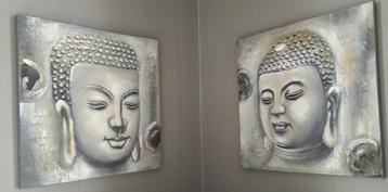 2 Boedha Schilderijen (3d) beschikbaar voor biedingen