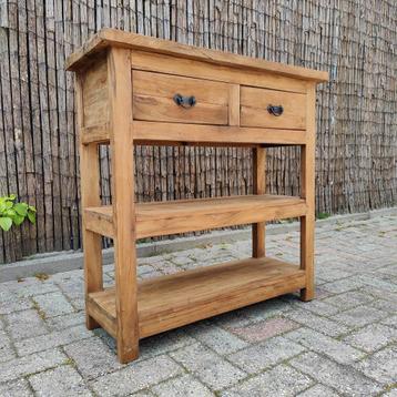 Sidetable met 2 laden en 2 legplanken | Pimpskuorke Ureterp  beschikbaar voor biedingen