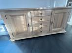 Massief wit eiken dressoir, Ophalen, Gebruikt, 25 tot 50 cm, 200 cm of meer