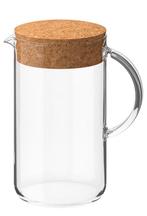 Kan waterfles waterkaraf met kurk deksel 1,5 liter, Ophalen of Verzenden