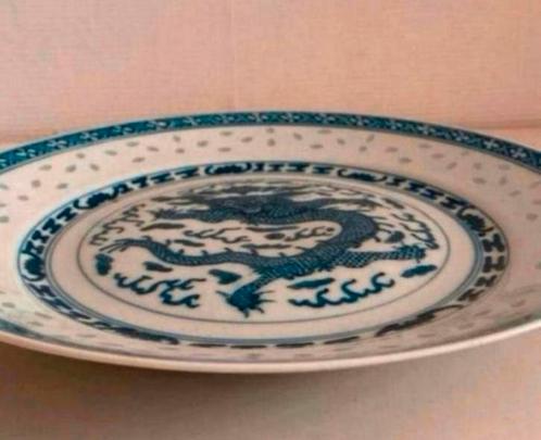 Chinees Wanyu Bord met Draak, Antiek en Kunst, Antiek | Porselein, Ophalen of Verzenden