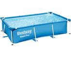 BESTWAY Steel Pro Framepool rechthoek 2300 L blauw excl. po, Ophalen, Minder dan 80 cm, Zo goed als nieuw, 200 tot 400 cm