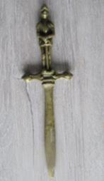 bronzen briefopener, Verzenden, Brons