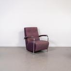 1x Leolux Scylla Fauteuil Hoog Paars Gemêleerd - Paars Leer