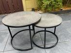 Bijzettafeltje metaal, Huis en Inrichting, Tafels | Bijzettafels, Minder dan 55 cm, Metaal of Aluminium, Rond, Industrieel