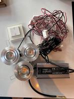 3 YPHIX led spots IP67 + omvormer, dimmer en draadloze knop, Ophalen, Gebruikt, Metaal of Aluminium, Led
