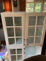 Keukenkastje met glazen deuren, Huis en Inrichting, Kasten | Vitrinekasten, Ophalen, Gebruikt, 100 tot 150 cm, 50 tot 100 cm