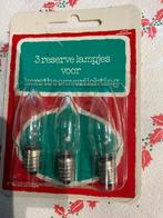 3 Reserve lampjes voor kerstverlichting Vintage nieuw, Ophalen of Verzenden, Nieuw
