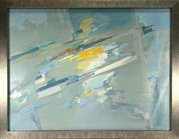 Schilderij Tibor Kadar, abstract landschap, 1993 beschikbaar voor biedingen