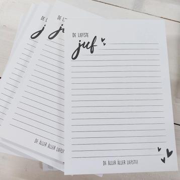 13 notitieblokken voor de juf (cadeautje) beschikbaar voor biedingen