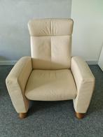 Luxe lederen fauteuil (2 stuks) Ekornes, Huis en Inrichting, Fauteuils, 75 tot 100 cm, Gebruikt, Hout, 75 tot 100 cm